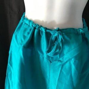 Harem Boho Pants Aqua Drawstring NEW